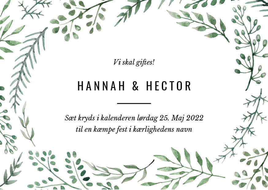 Bryllup - Hannah & Hector Save the Date